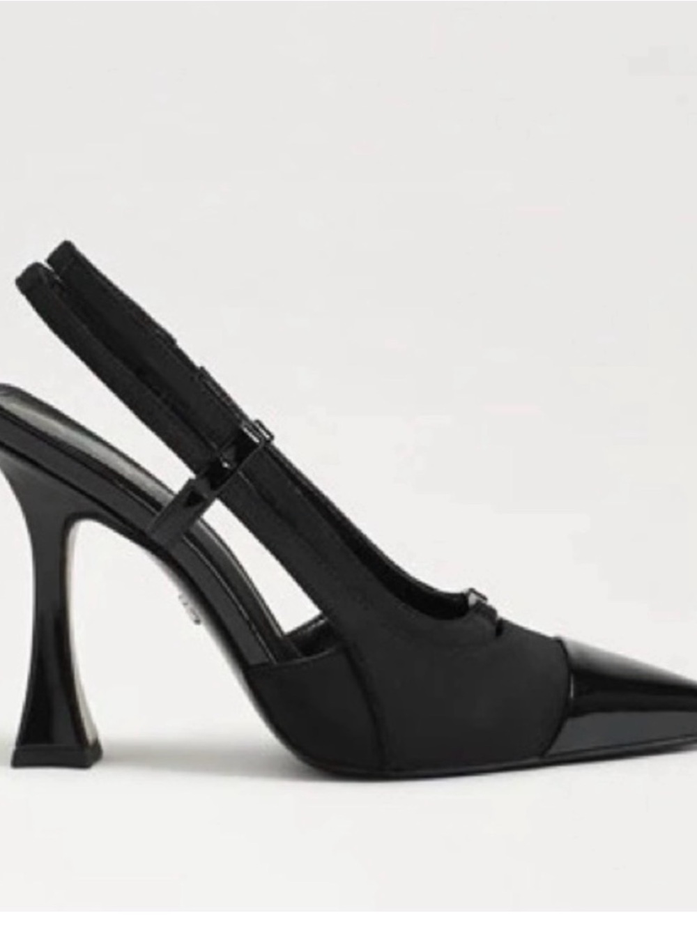 Sam Edelman Black Patent Pointed Slingback Heel
